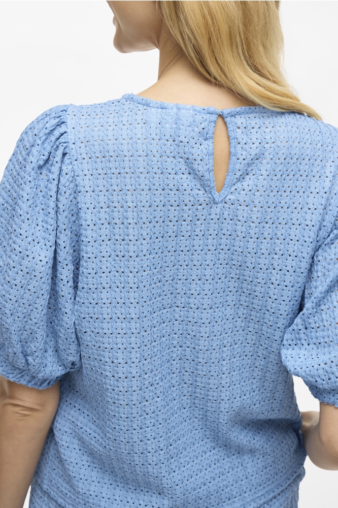 VIMINERA O-NECK 2/4 TOP/TES 14106721 BLISSFUL BLUE